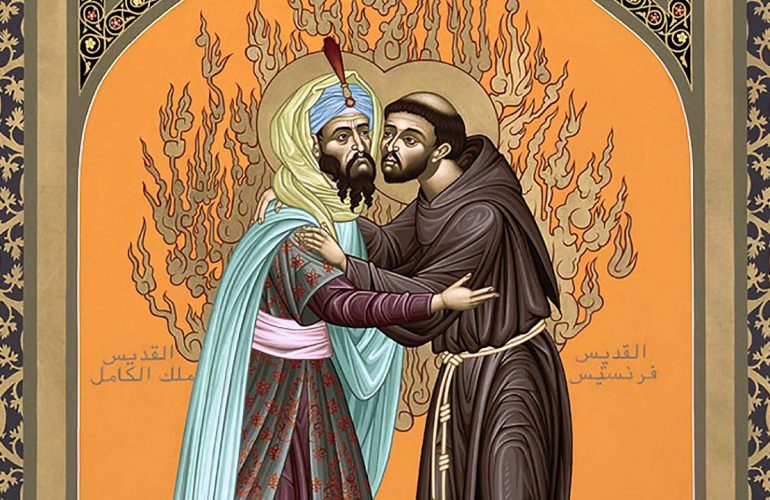 St Francis and the Sultan, icon by Br. Robert Lenz, OFM