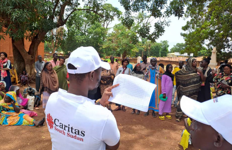 Caritas South Sudan staff conduct border registration exercise