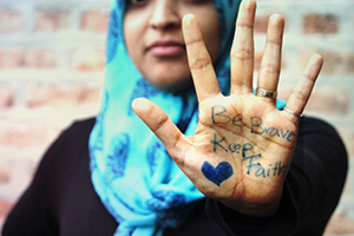 Maliha, a Rohingya woman resettled to the USA