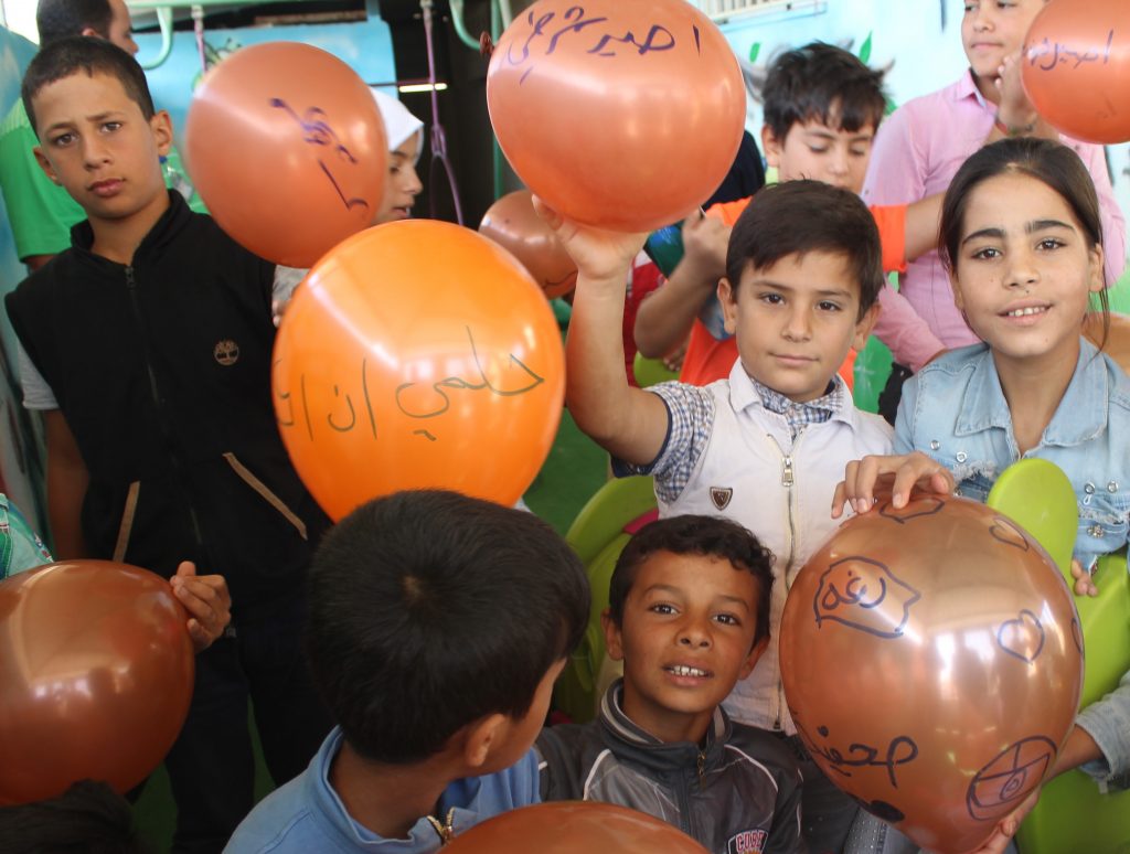 Syrian refugee children in Jordan.