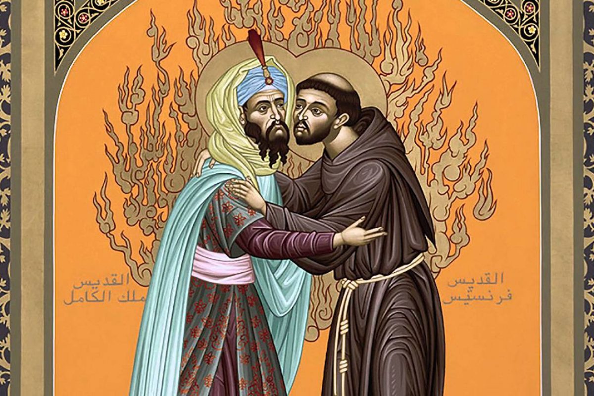 St Francis and the Sultan, icon by Br. Robert Lenz, OFM