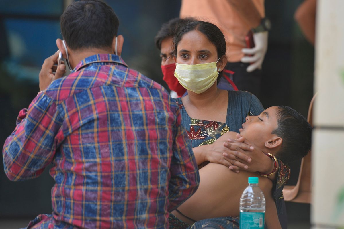 family outside hospital