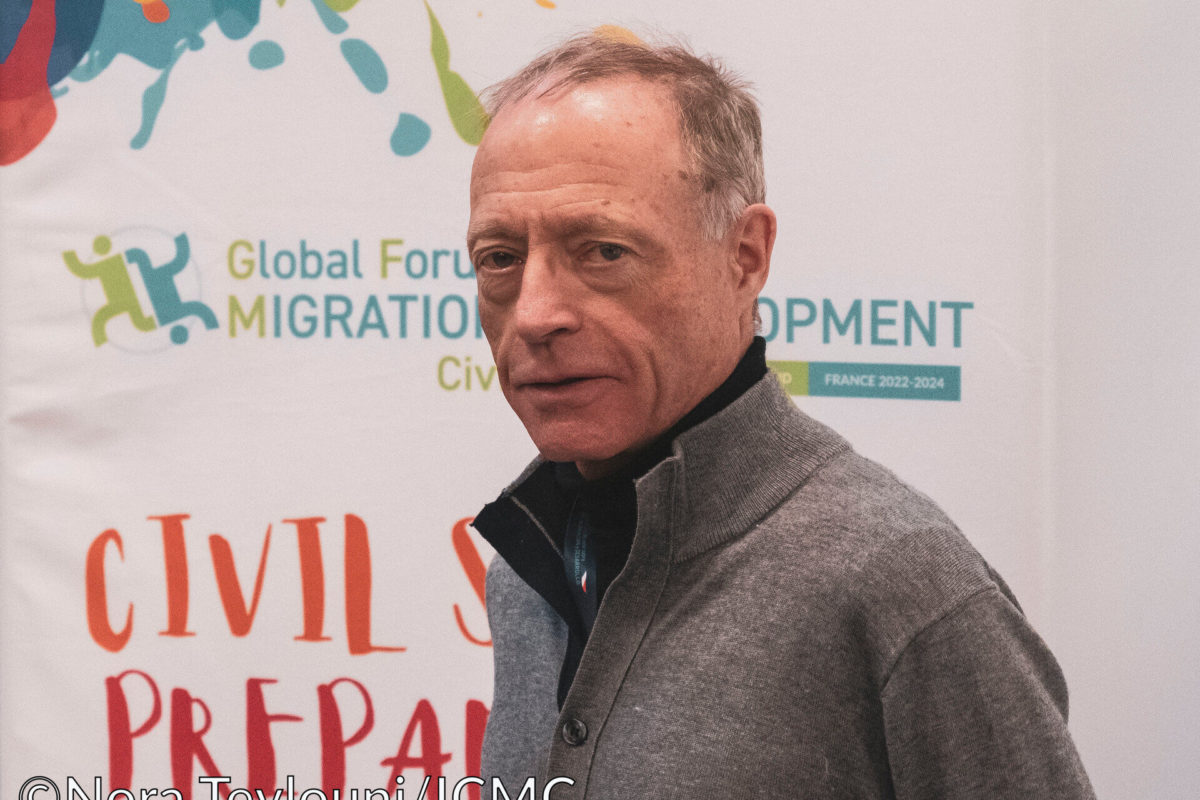 Stéphane Jaquemet, ICMC Chief Operating Officer and Director of Policy, at the third Civil Society Preparatory Meeting held in Geneva on 22 January 2024