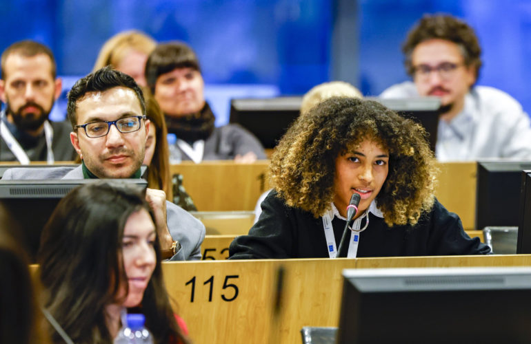 ICMC Europe's Anna Coulibaly at the European Migration Forum 