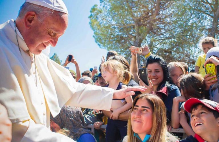 Pope Francis meets Afghan refugees ahead of the 106th World Day of Migrants and Refugees, for which he selected the theme “Forced like Jesus Christ to flee”