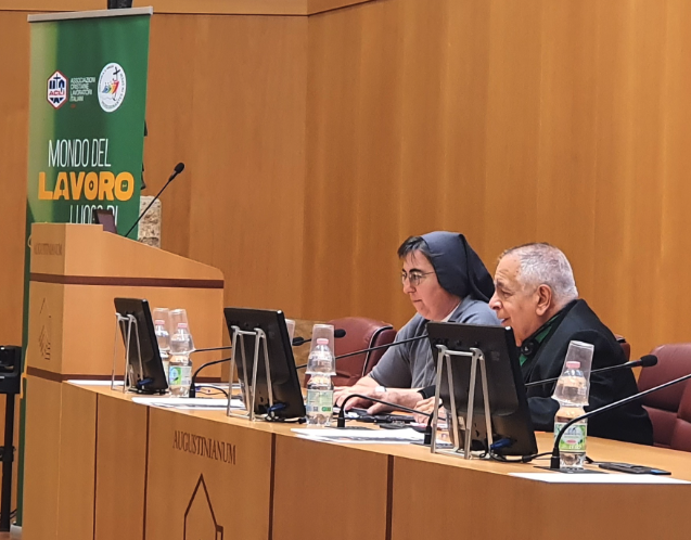 Sister Smerilli & Monsignor Robert J. Vitillo open discussions at the ‘World of Work, a Place of Hope’ event on 2 May