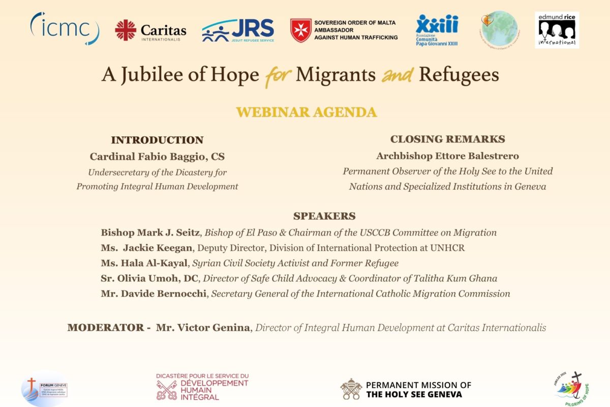 List of speakers at the 8 October Jubilee webinar