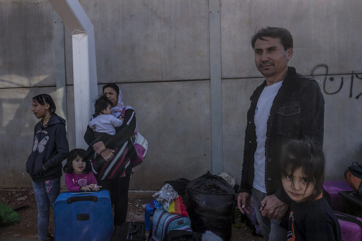 An Afghan family at Attika, Greece. Malakasa Camp in the Municipality of Oropos in the Attica Region, Greece ©Stefano Schirato/ICMC
