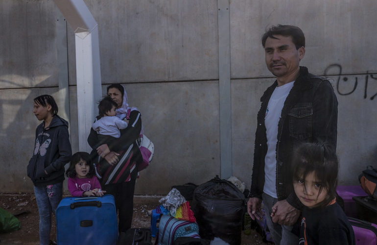 An Afghan family at Attika, Greece. Malakasa Camp in the Municipality of Oropos in the Attica Region, Greece ©Stefano Schirato/ICMC