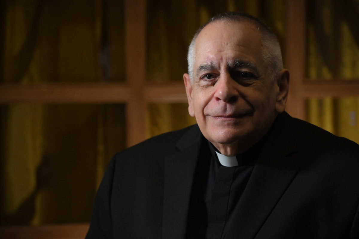 Msgr. Robert Vitillo, in his capacity as ICMC Secretary General, pictured during a 2023 solidarity visit to Irpin and Kyiv, Ukraine.