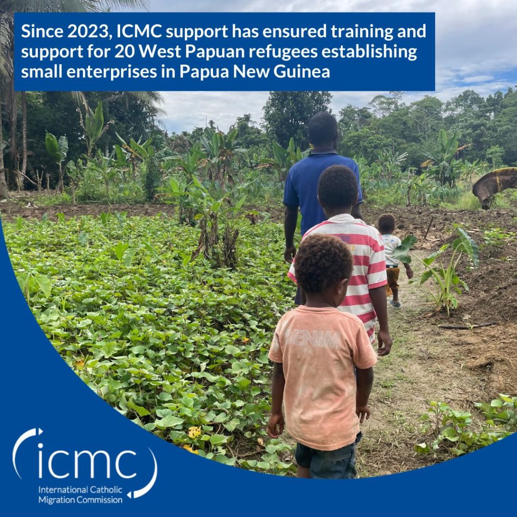 Since 2023, ICMC support has ensured training and support for 20 West Papuan refugees establishing small enterprises in Papua New Guinea